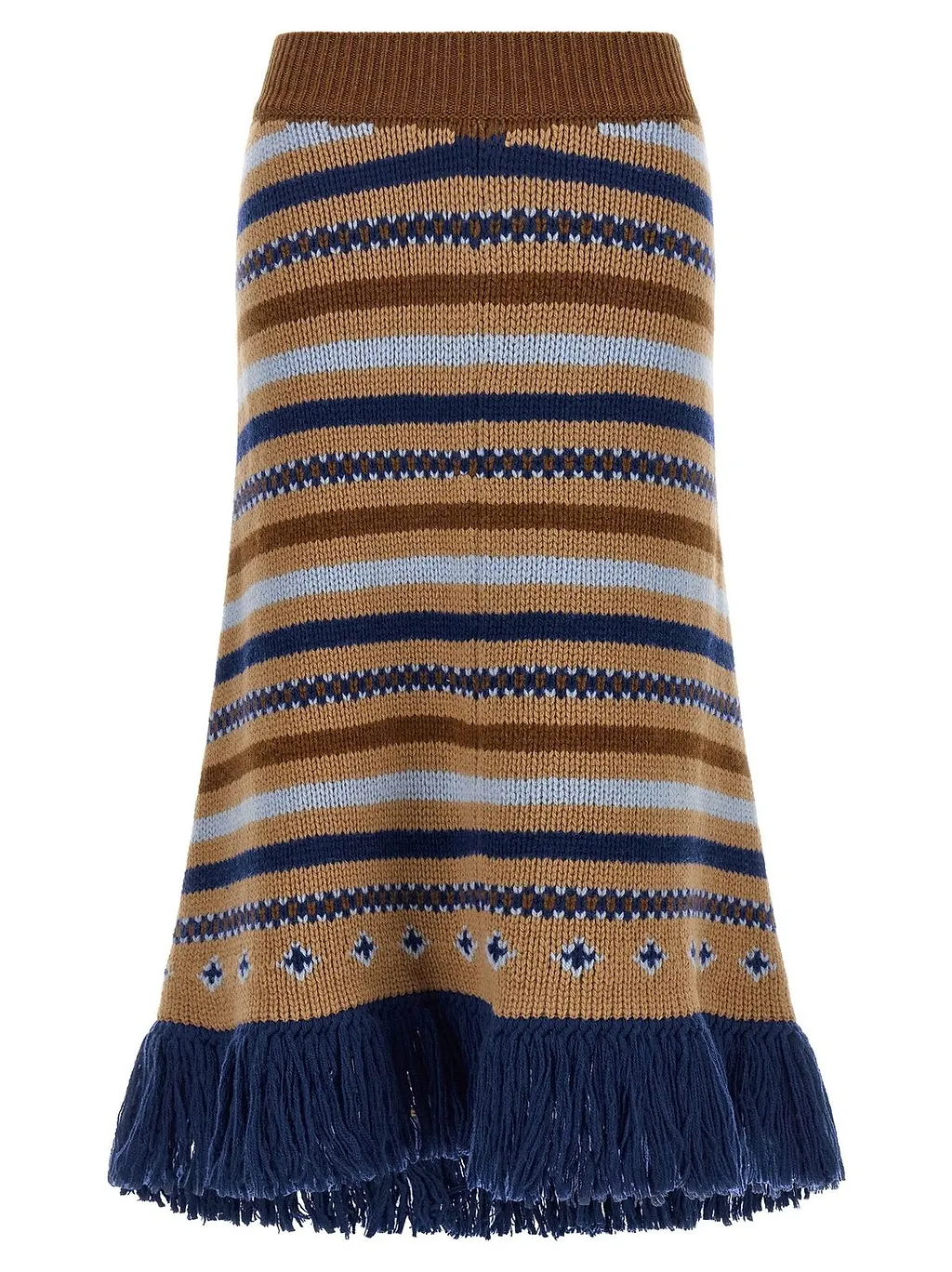 Alanui Sweet Winter Fringed Knitted Skirt