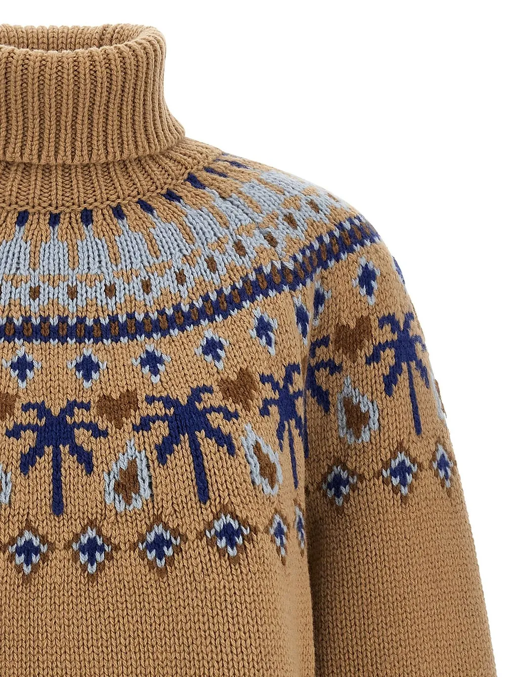 Alanui Sweet Winter Jacquard Turtleneck Sweater