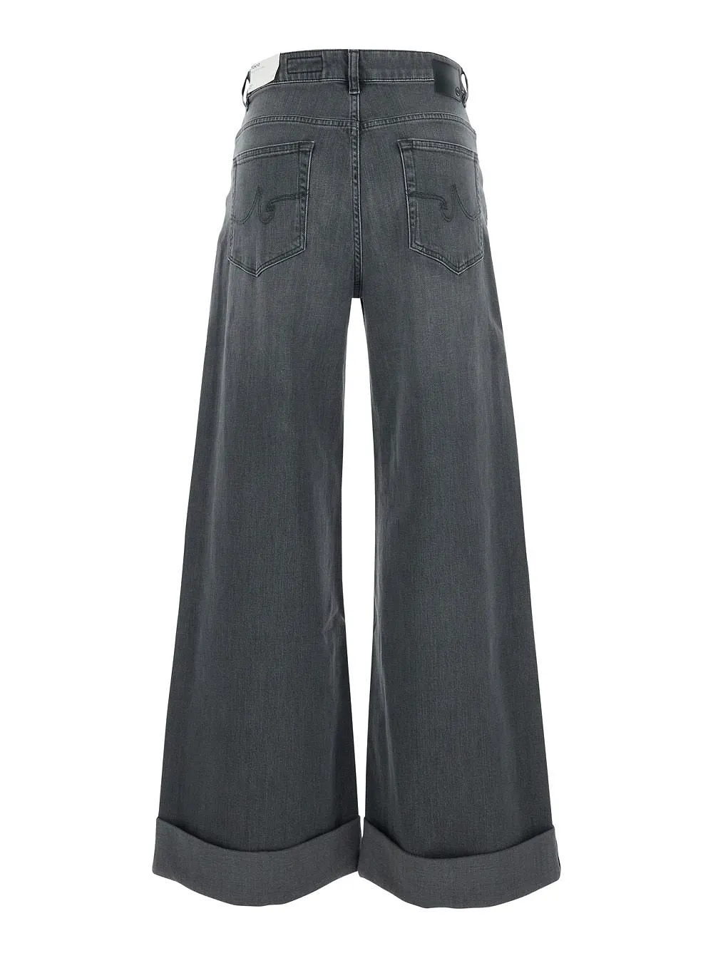 Ag Jeans Logo Patch Wide-Leg Jeans