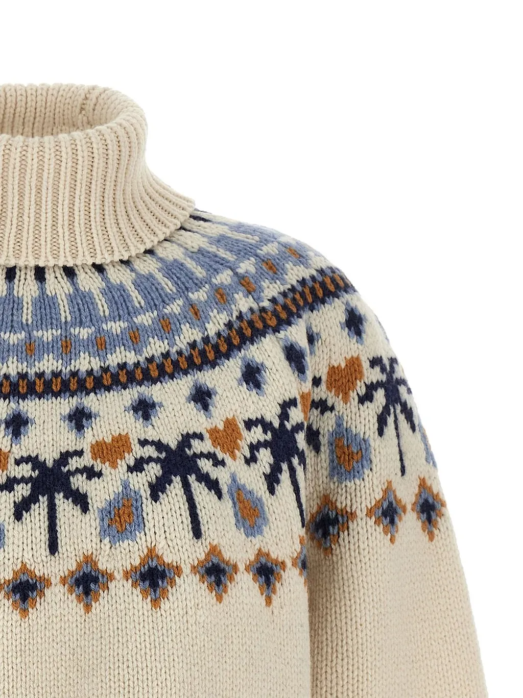 Alanui Sweet Winter Jacquard Turtleneck Sweater