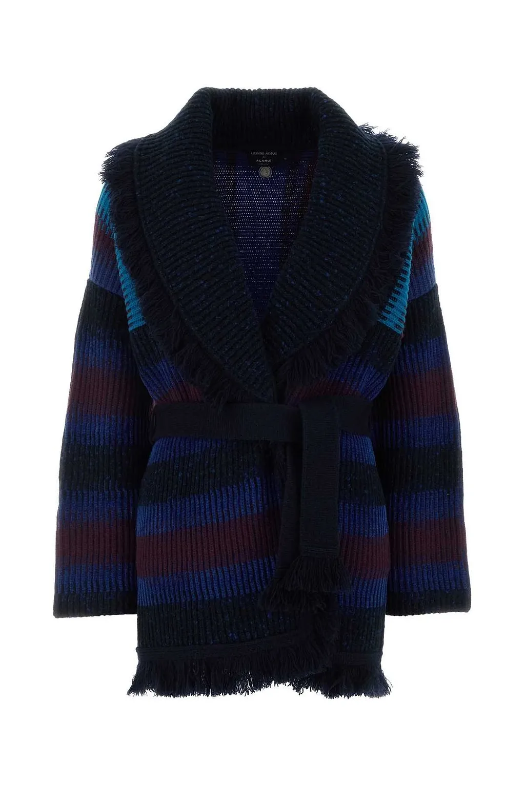 Alanui X Suicoke Striped Belted Cardigan