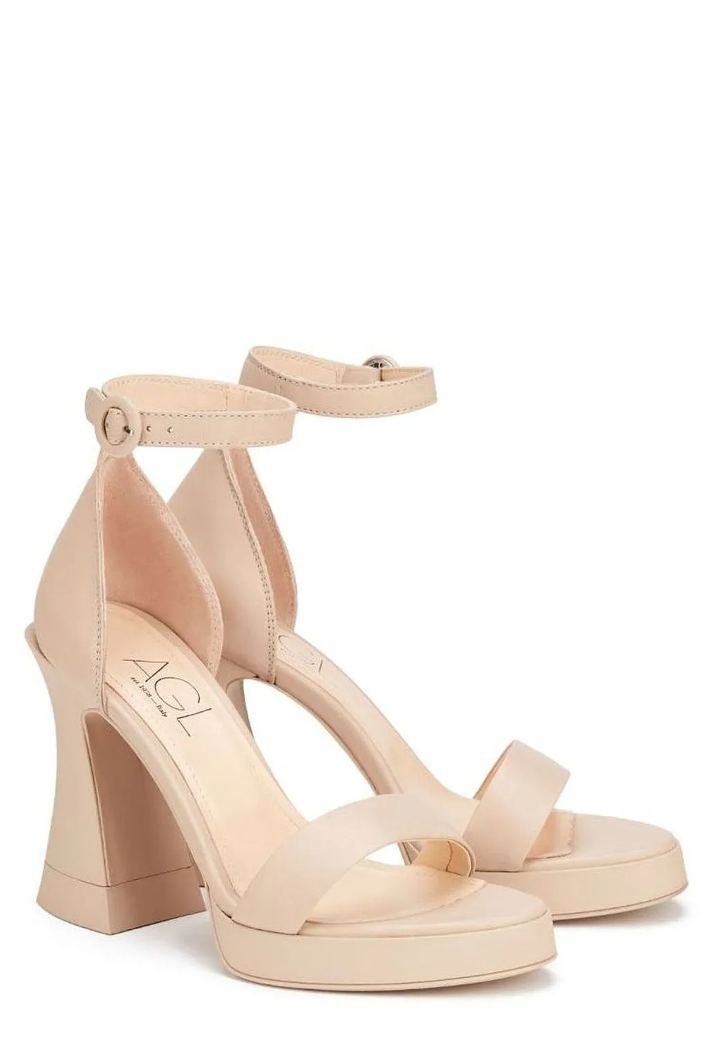 Janis Platform Ankle-Strap Heeled Sandals