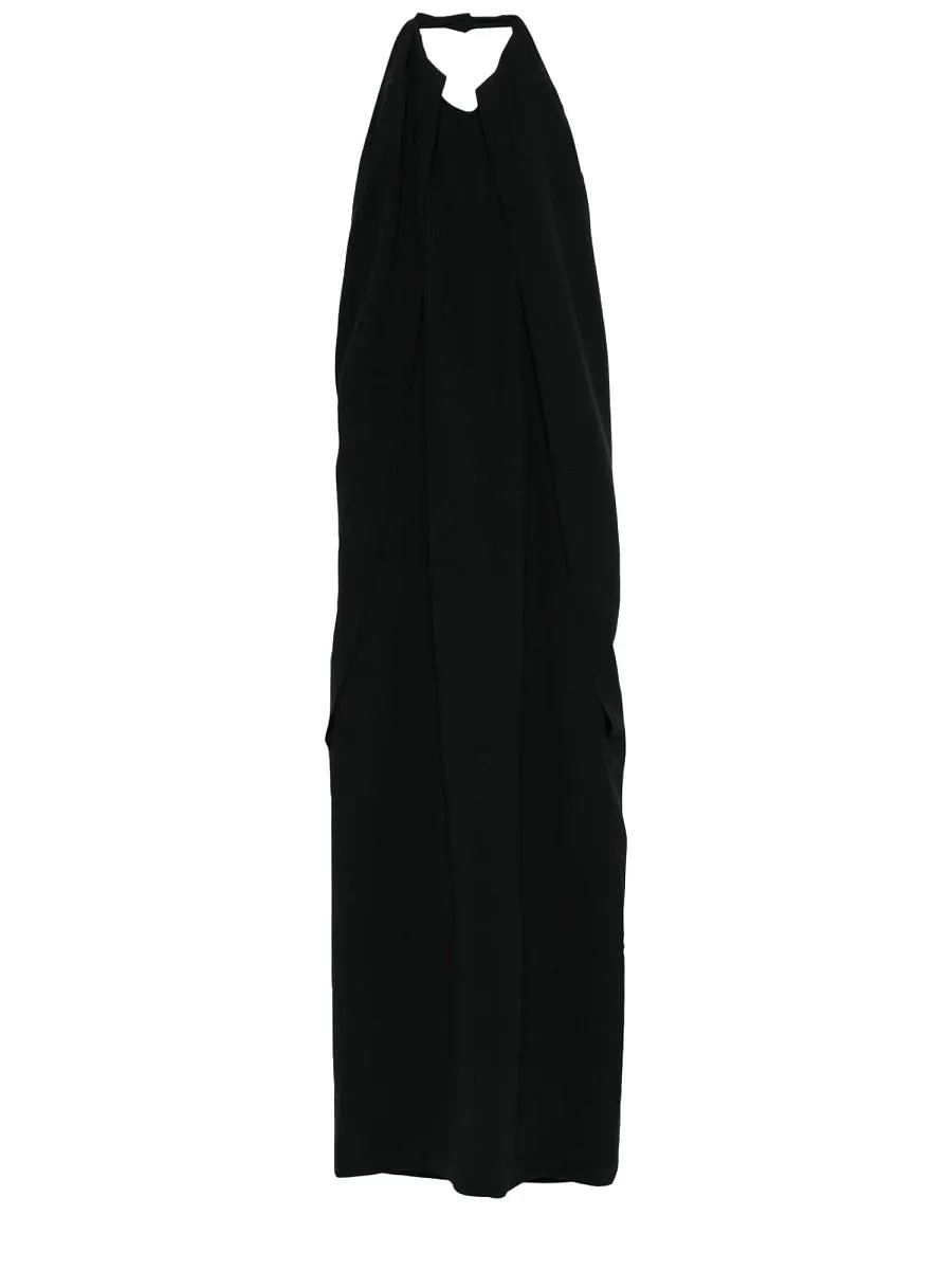 Alberta Ferretti Draped Halterneck Dress
