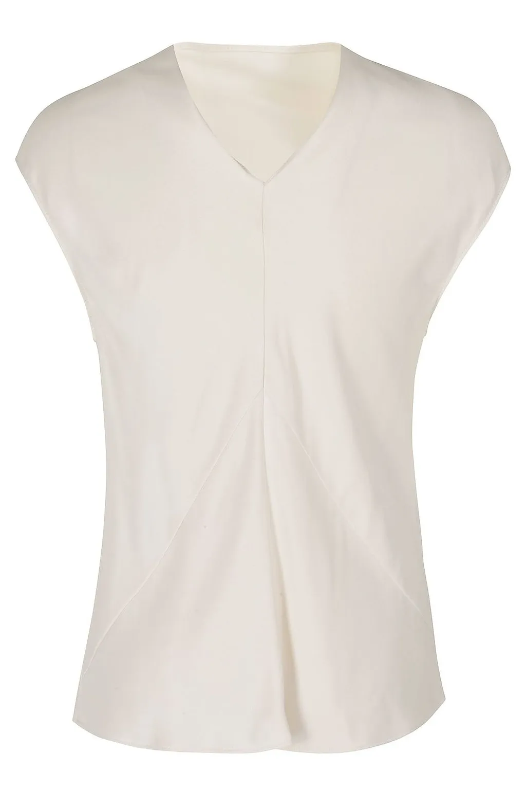 Alberta Ferretti Fluid Neckline Sleeveless Satin Top