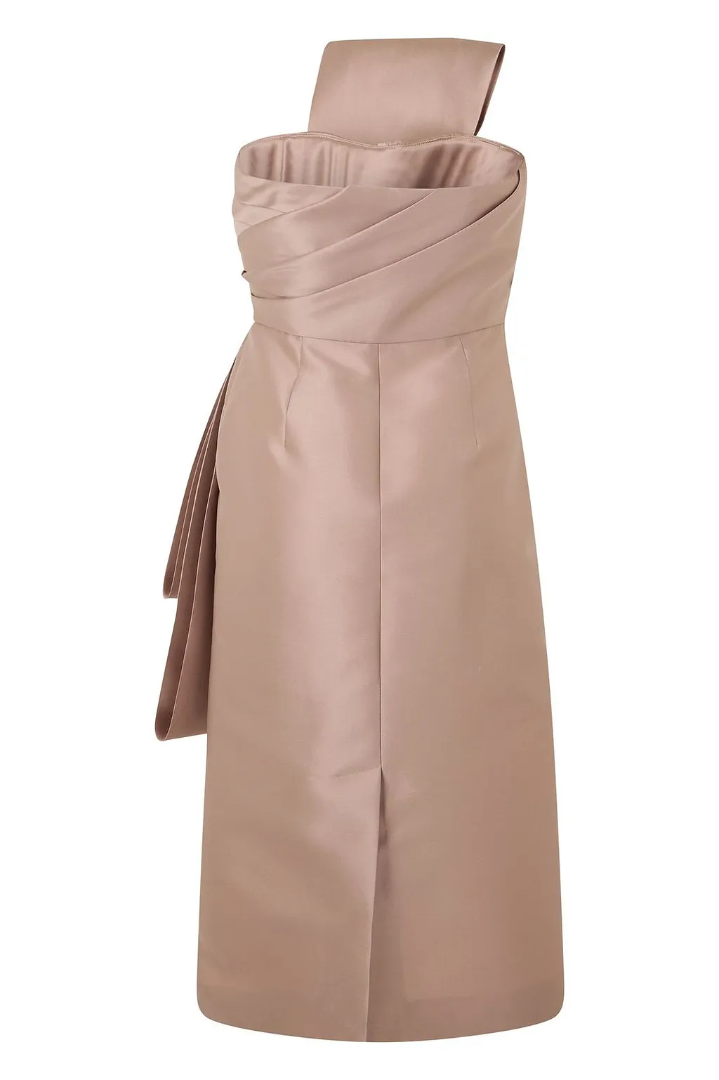 Alberta Ferretti Draped Sash Strapless Dress