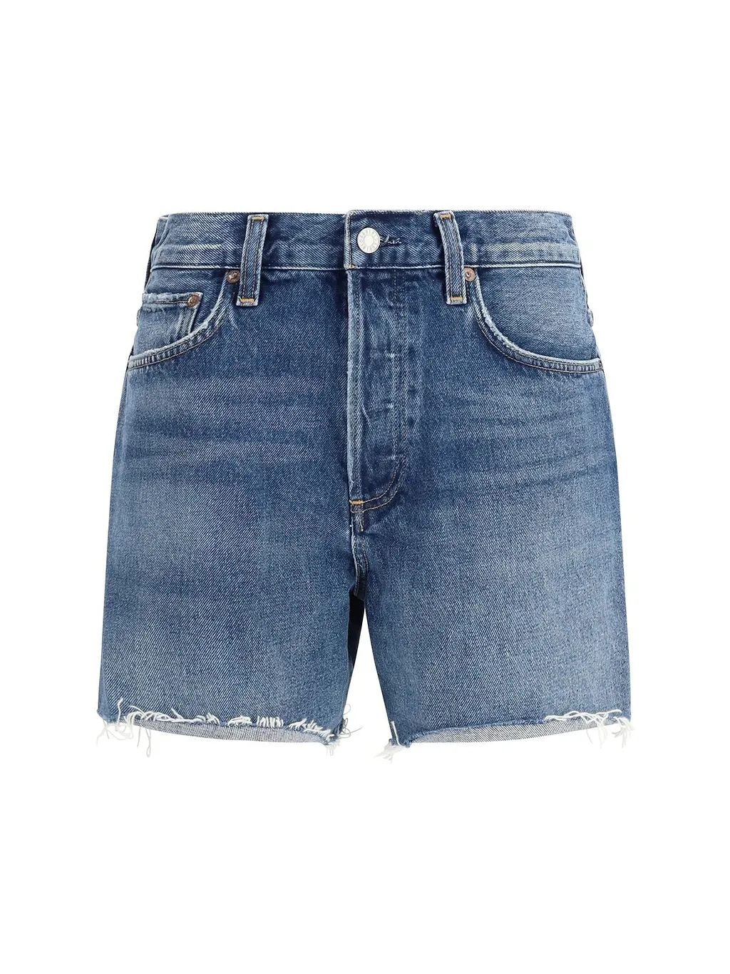 Agolde Nye Raw-Hem Denim Shorts