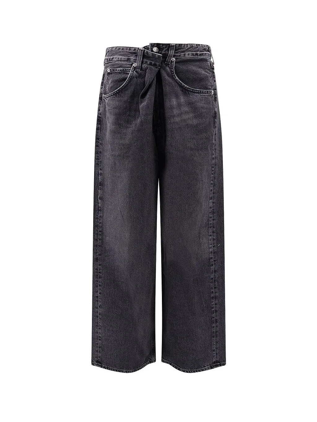 Agolde Pleated Wide-Leg Jeans