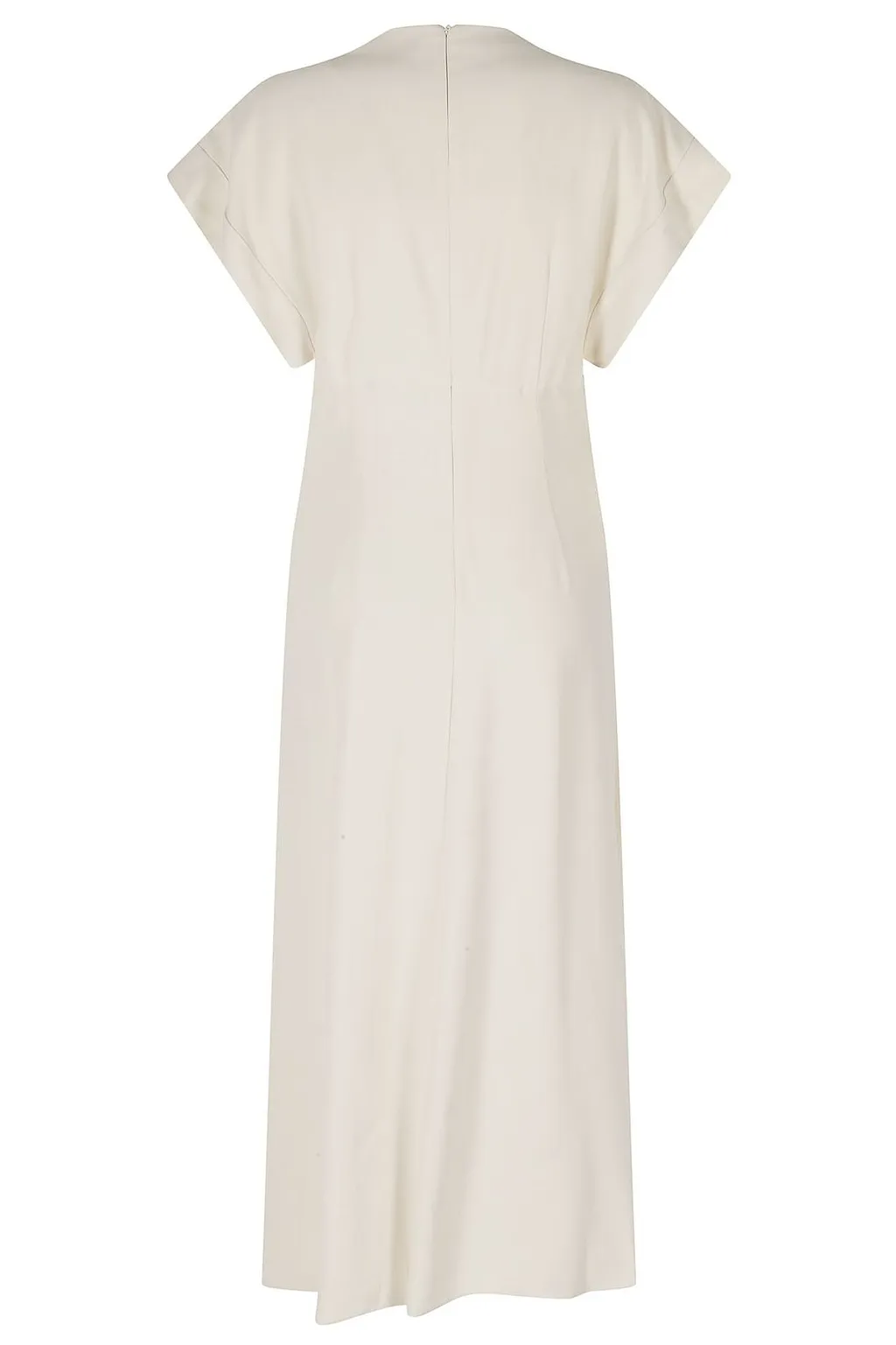 Alberta Ferretti Draped V-Neck Dress