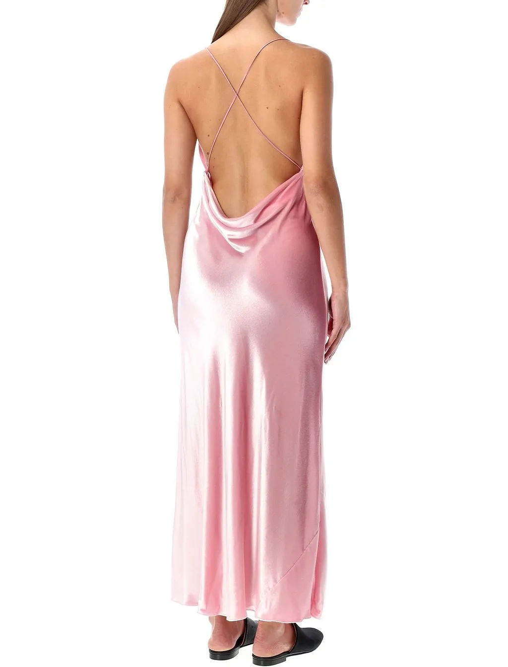 Alberta Ferretti Draped Slip Dress