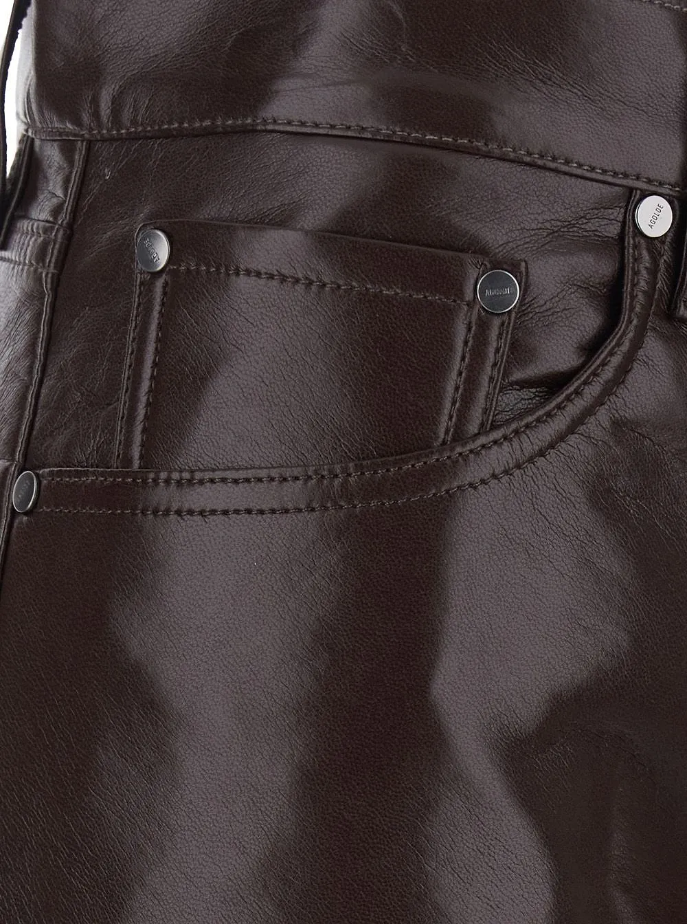 Agolde Relaxed Faux Leather Pants