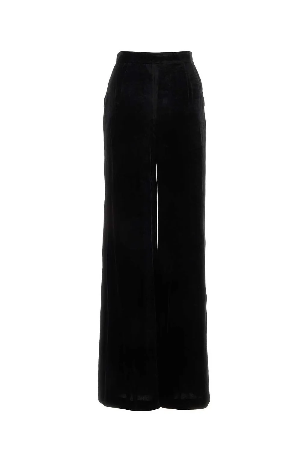 Alberta Ferretti High-Waist Velvet Palazzo Trousers