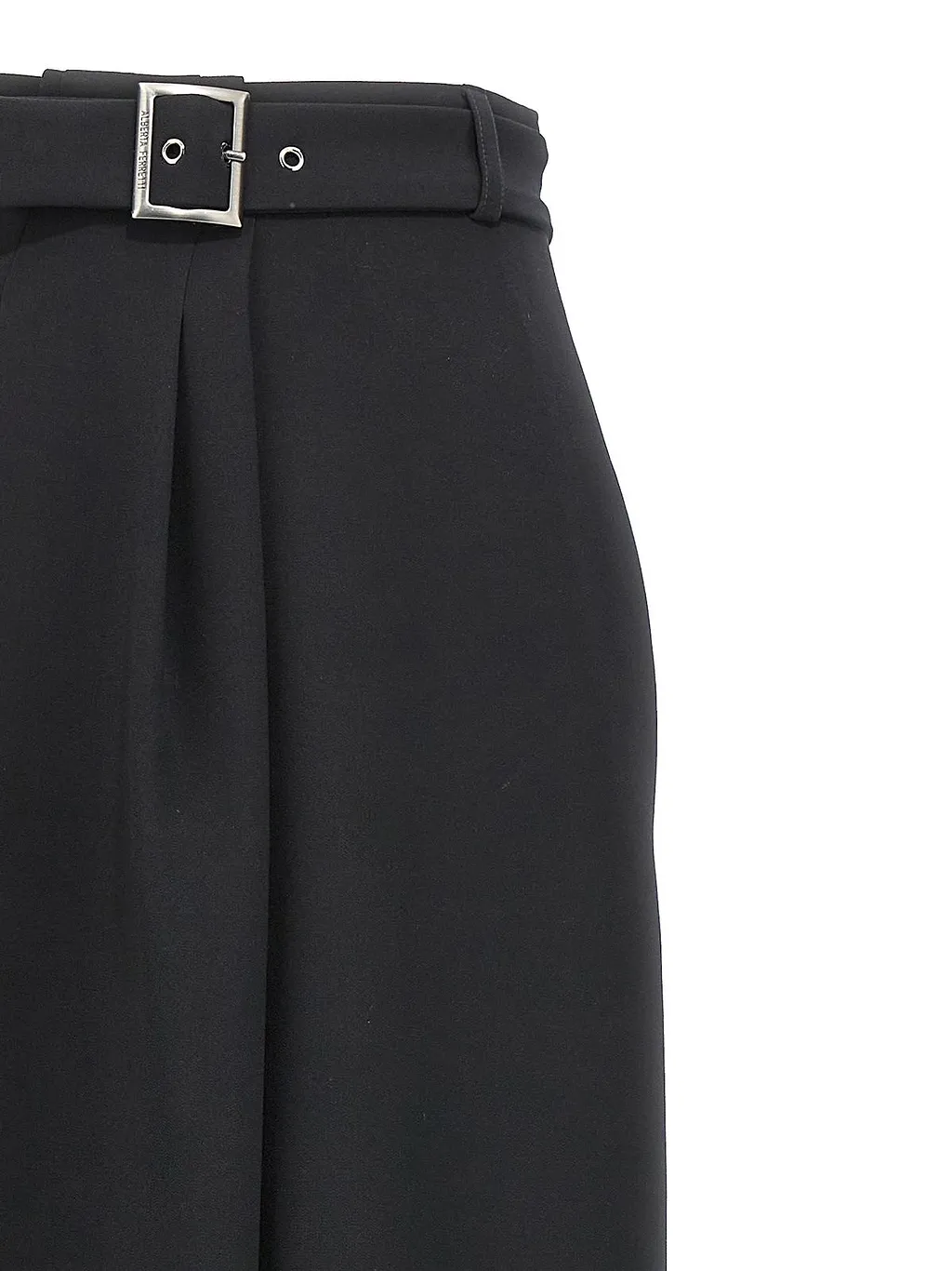 Alberta Ferretti High-Waist Wide-Leg Belted Trousers