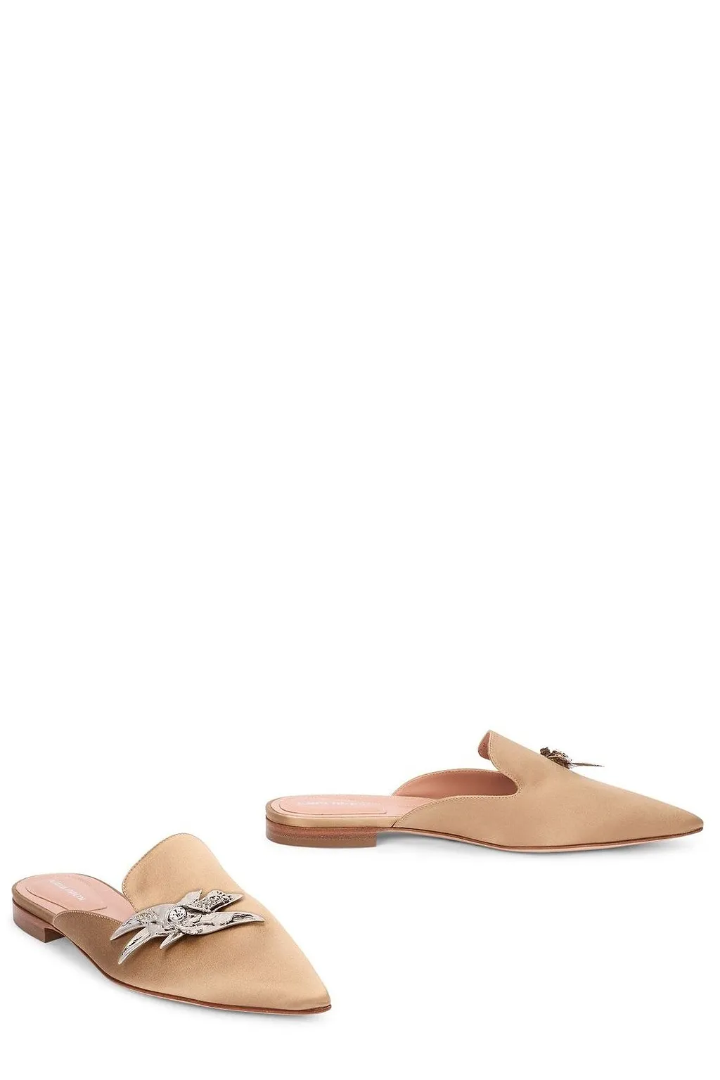 Alberta Ferretti Embellished Pointed-Toe Mules