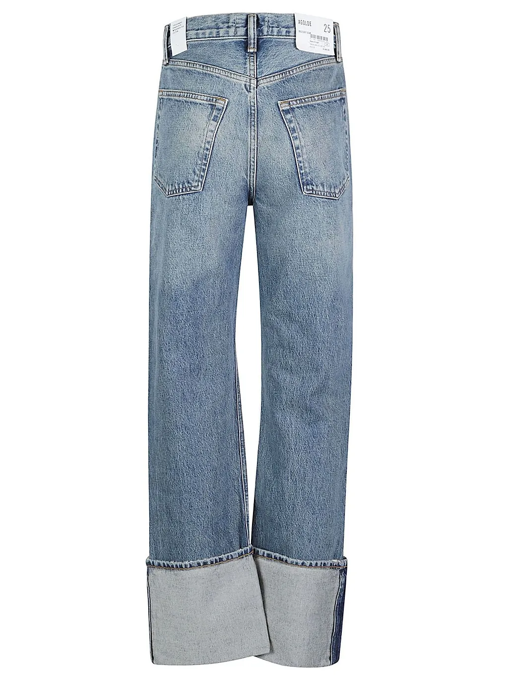Agolde Wide-Leg Cuffed Jeans