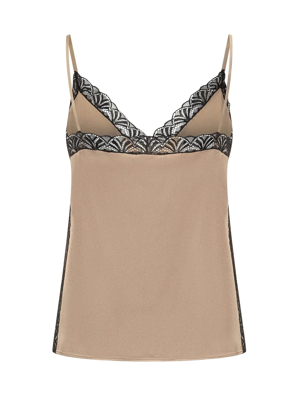Alberta Ferretti Lace-Detailed Satin Top