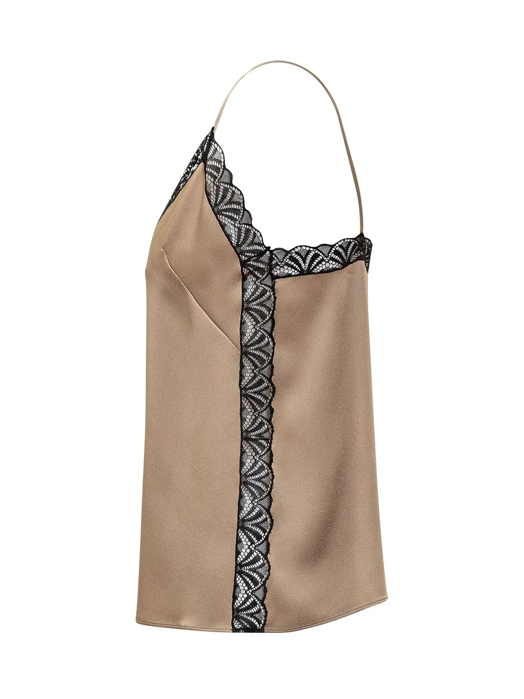 Alberta Ferretti Lace-Detailed Satin Top