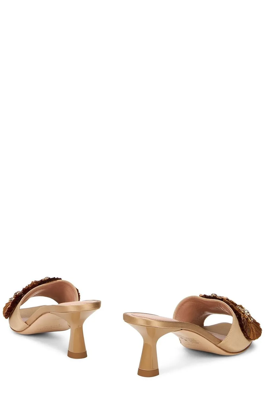 Alberta Ferretti Floral Embellished Mules