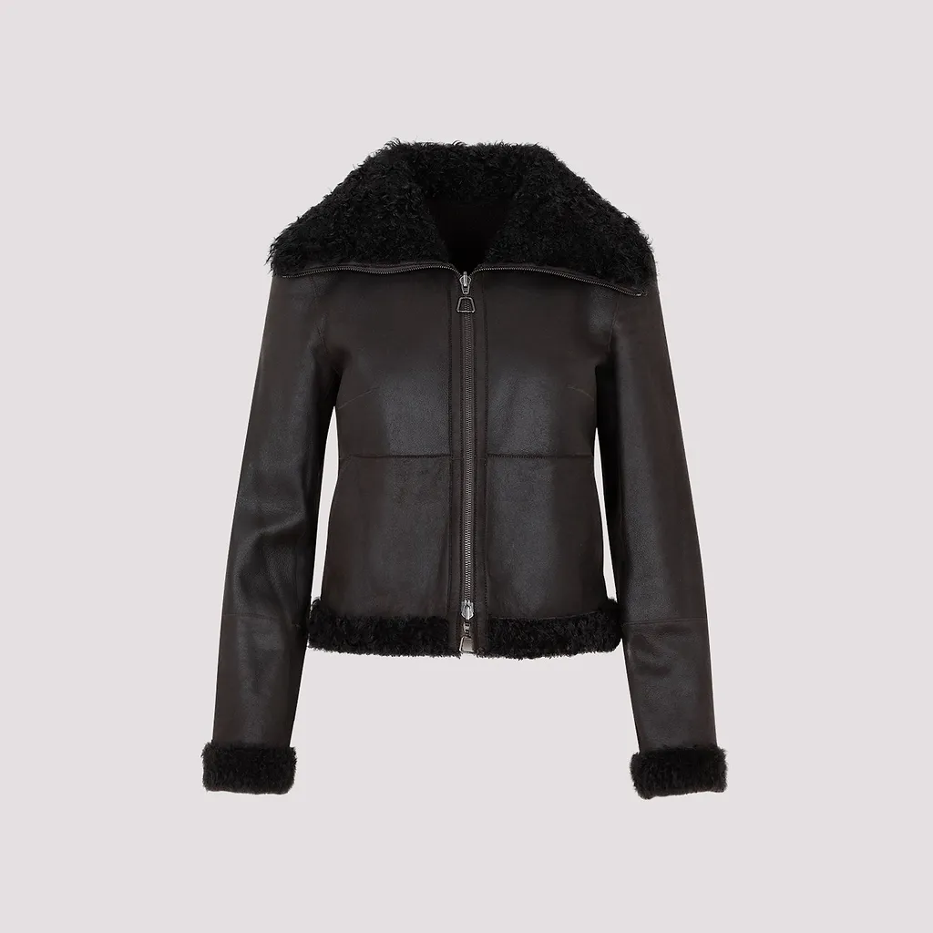 Akris Shearling Trim Jacket
