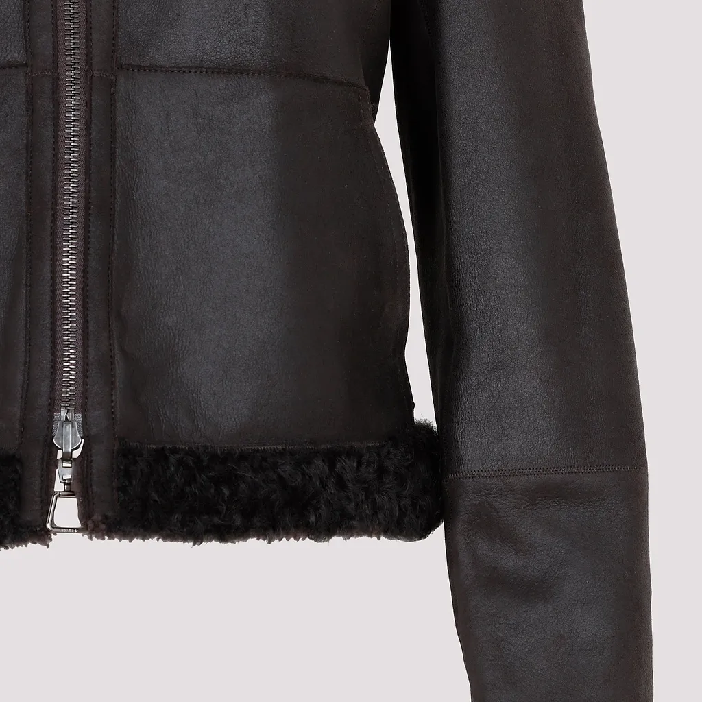Akris Shearling Trim Jacket