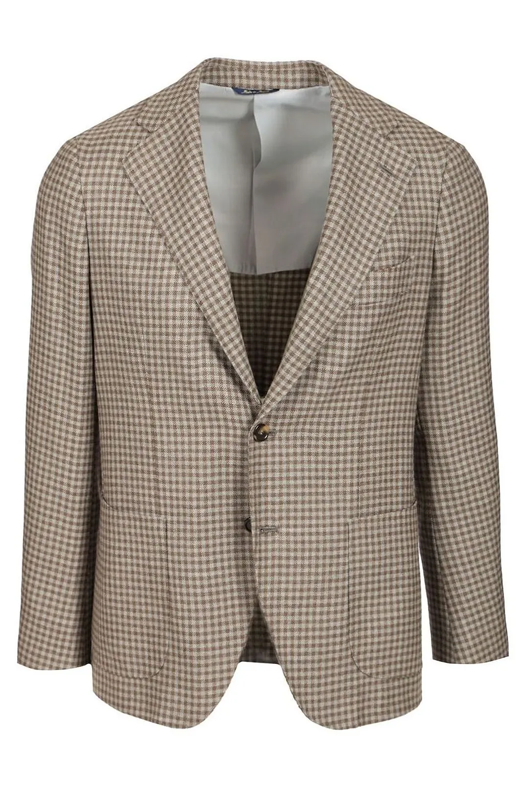 Checked Two-Button Blazer