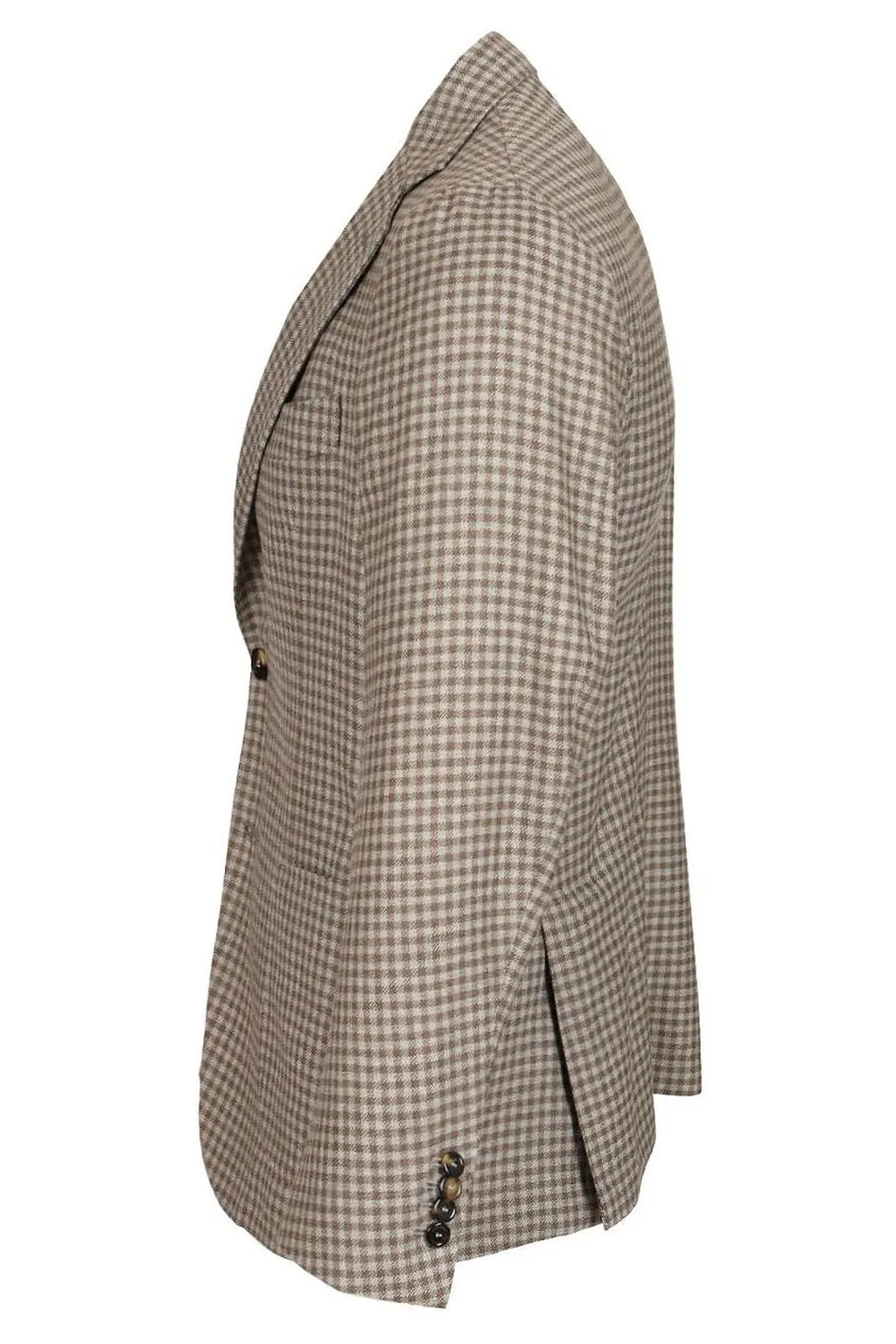 Checked Two-Button Blazer