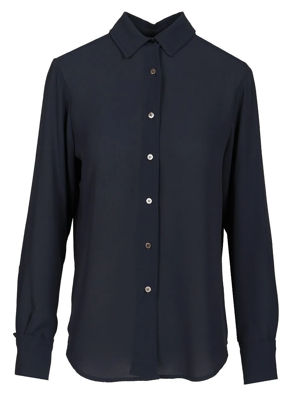 Crepe Button-Up Shirt