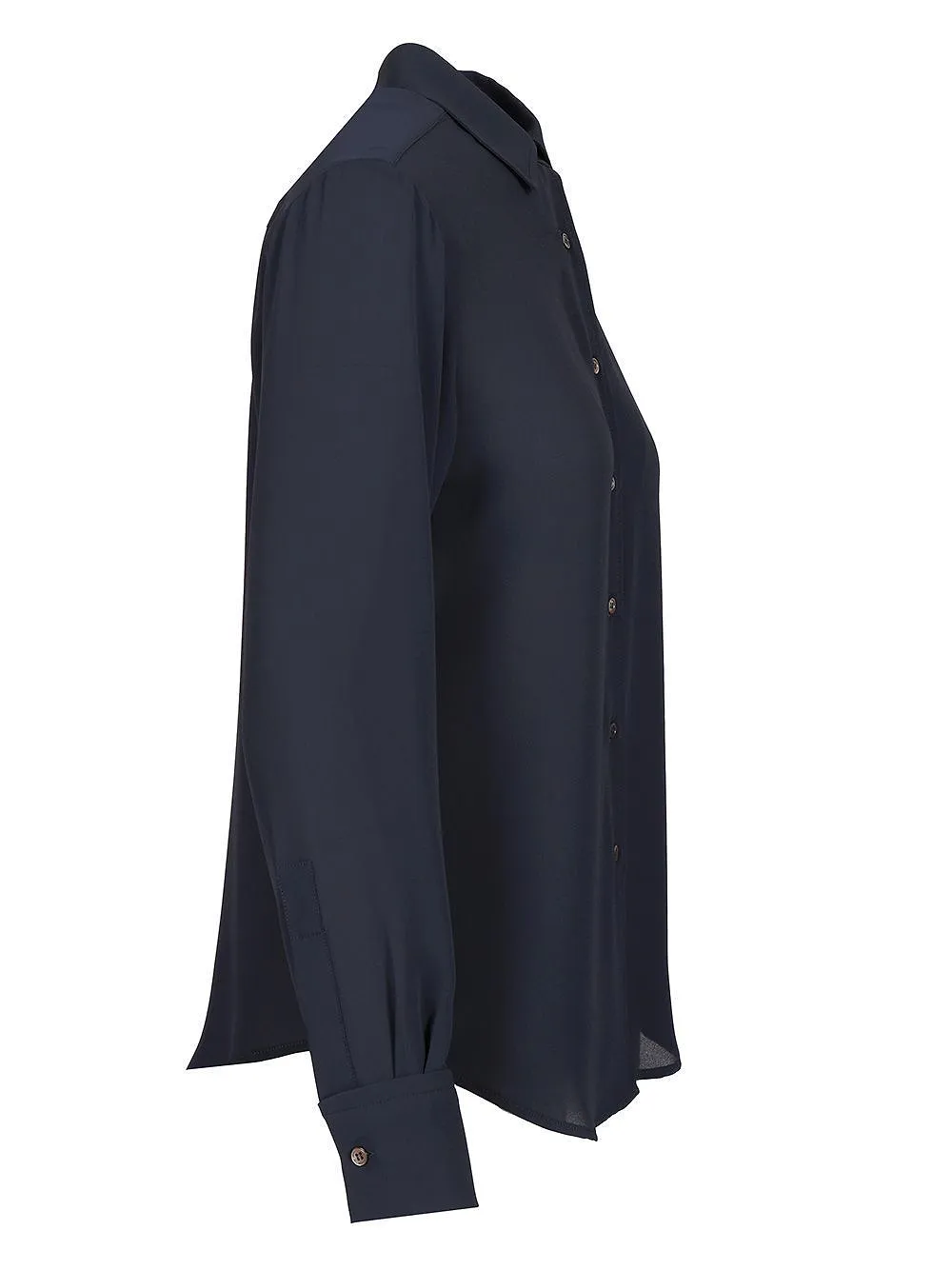 Crepe Button-Up Shirt
