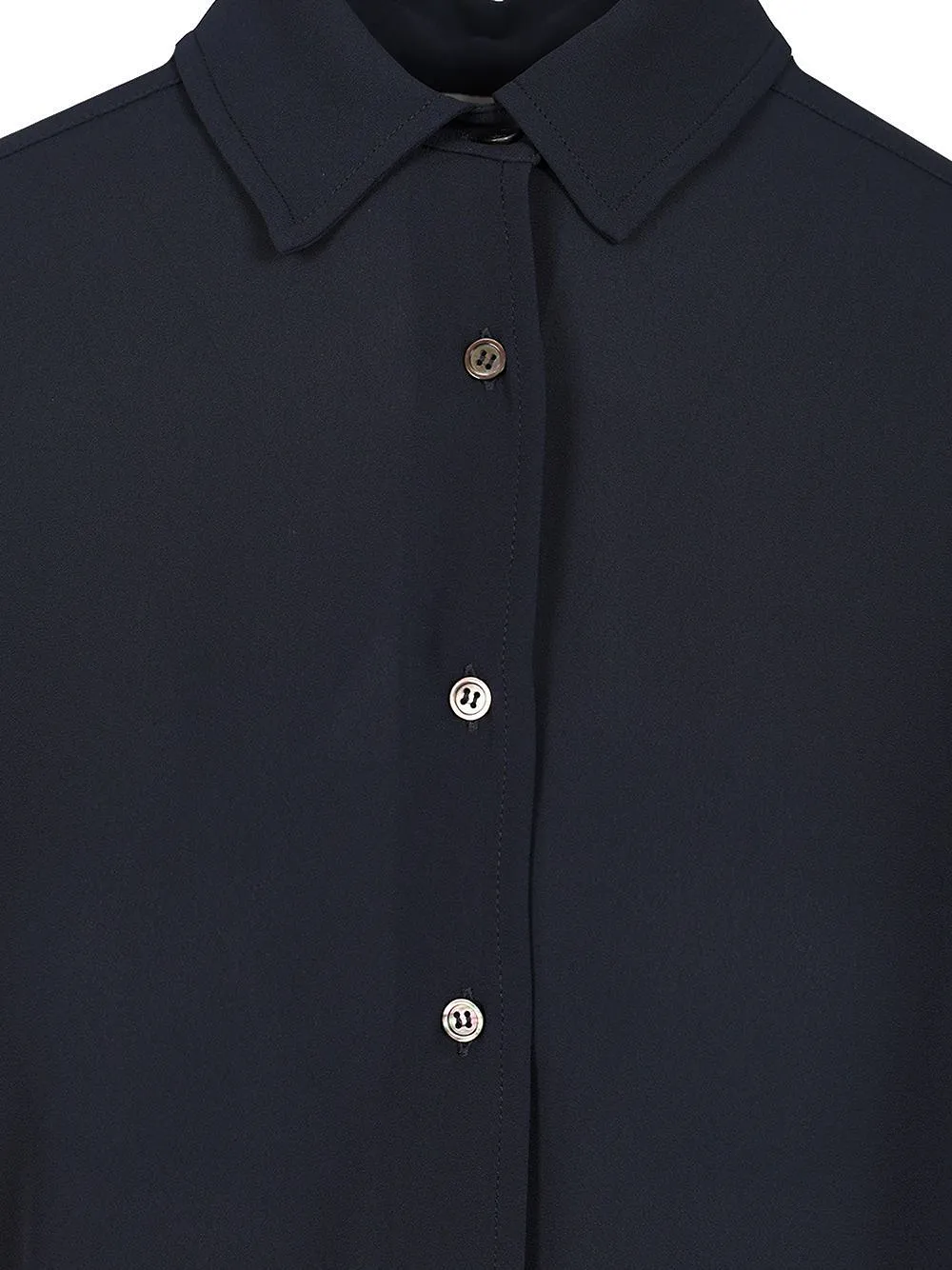 Crepe Button-Up Shirt