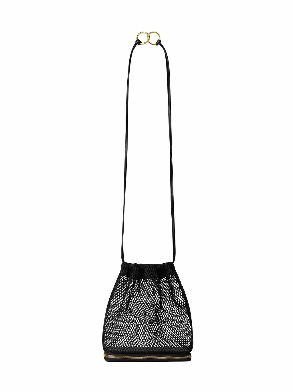Fishnet Drawstring Shoulder Bag