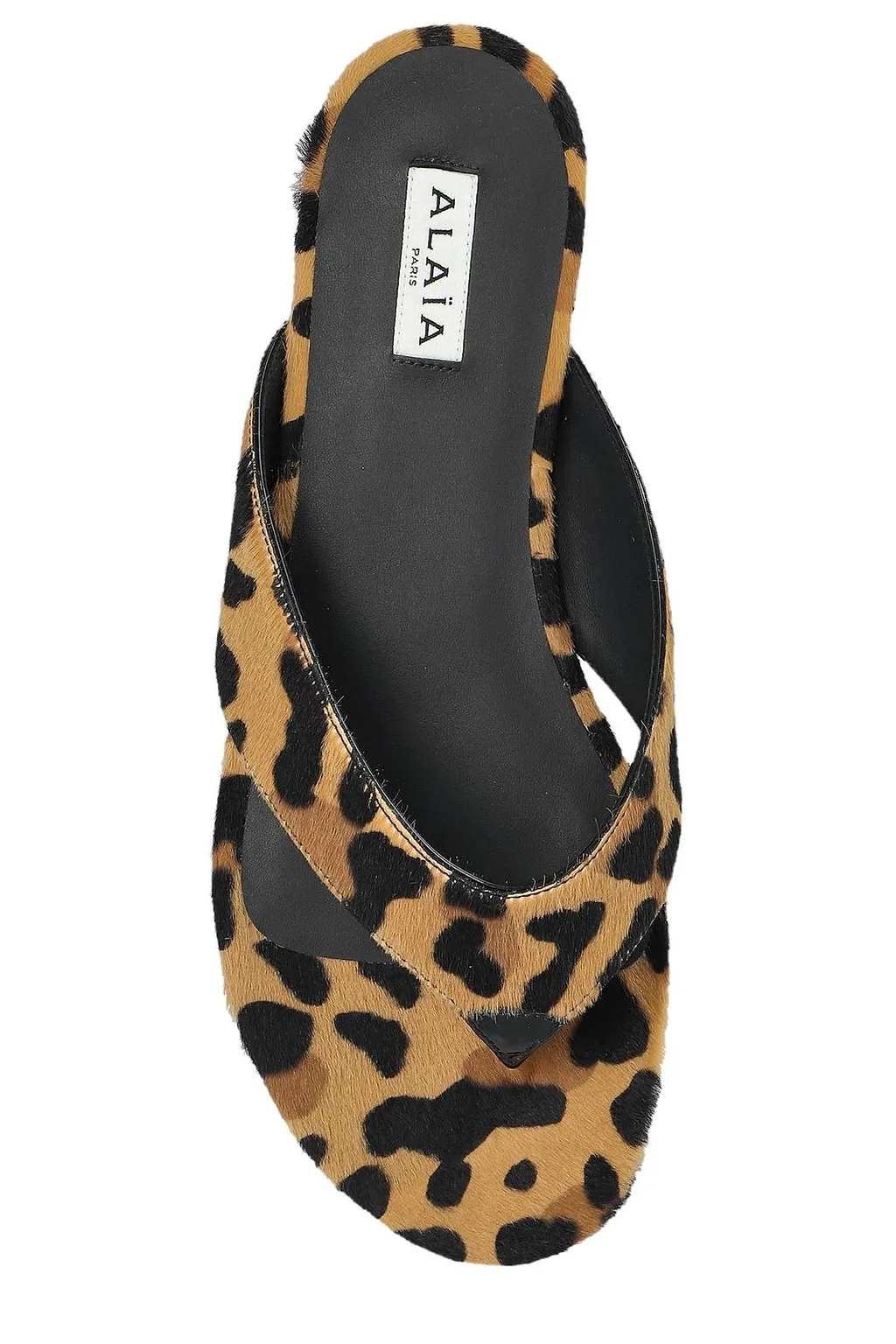 AlaÏA Leopard Patterned Infradito Flat Mules