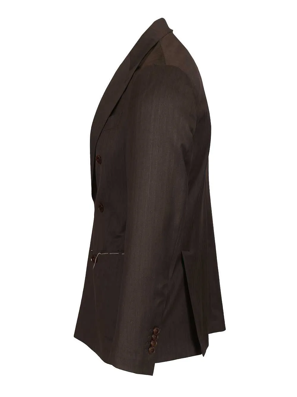 Double-Breasted Herringbone Suit