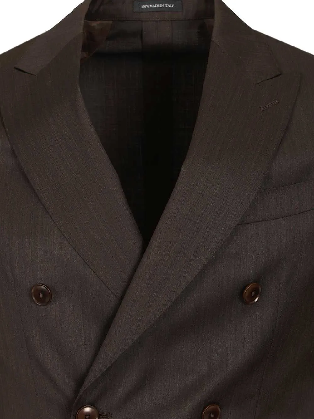 Double-Breasted Herringbone Suit
