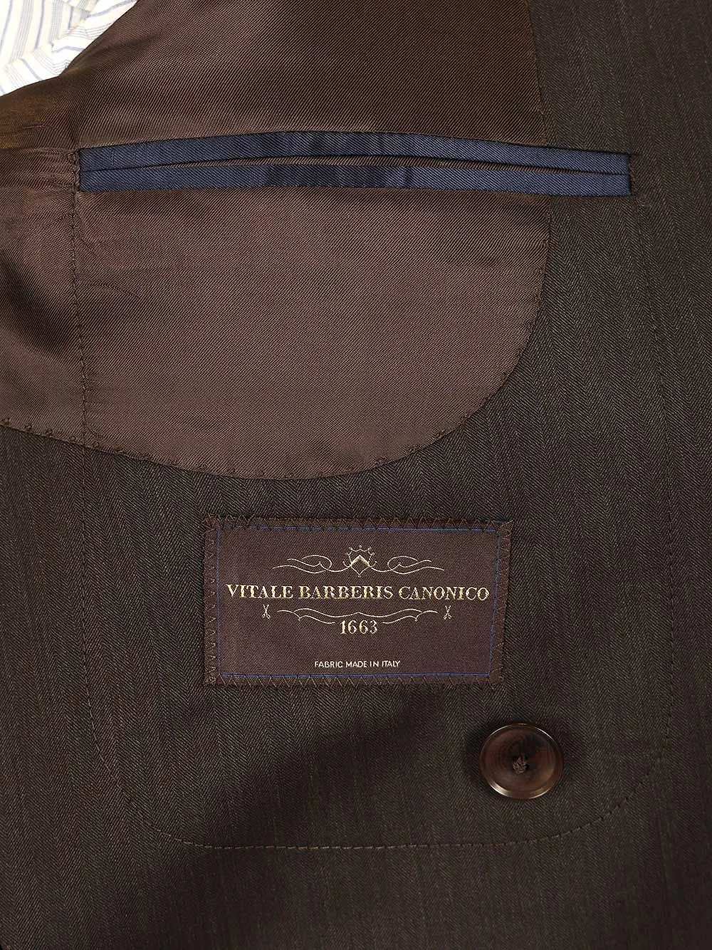 Double-Breasted Herringbone Suit