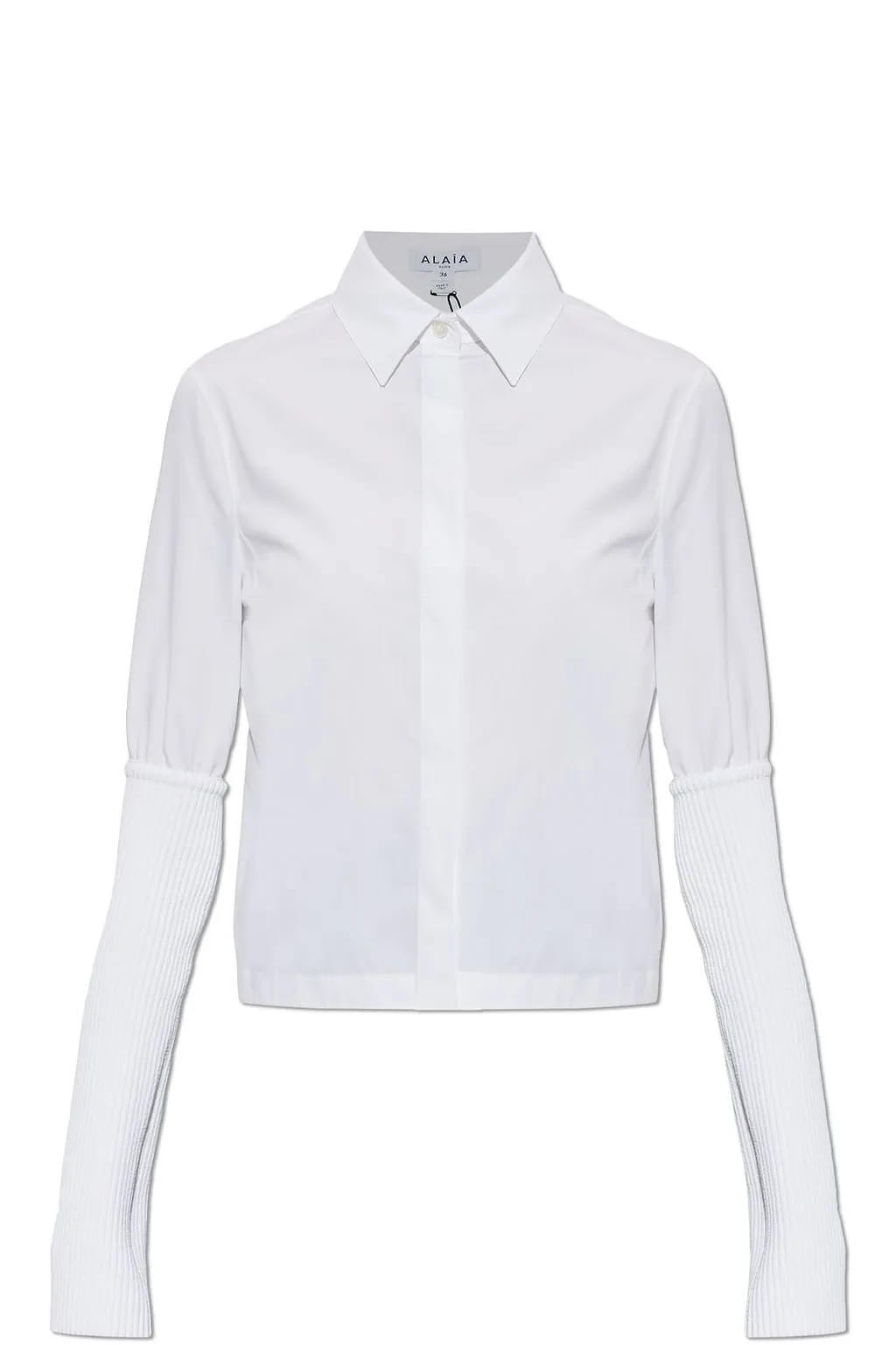 AlaÏA Long-Sleeved Straight-Hem Poplin Shirt