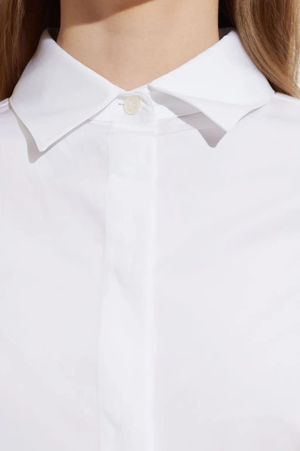 AlaÏA Long-Sleeved Straight-Hem Poplin Shirt