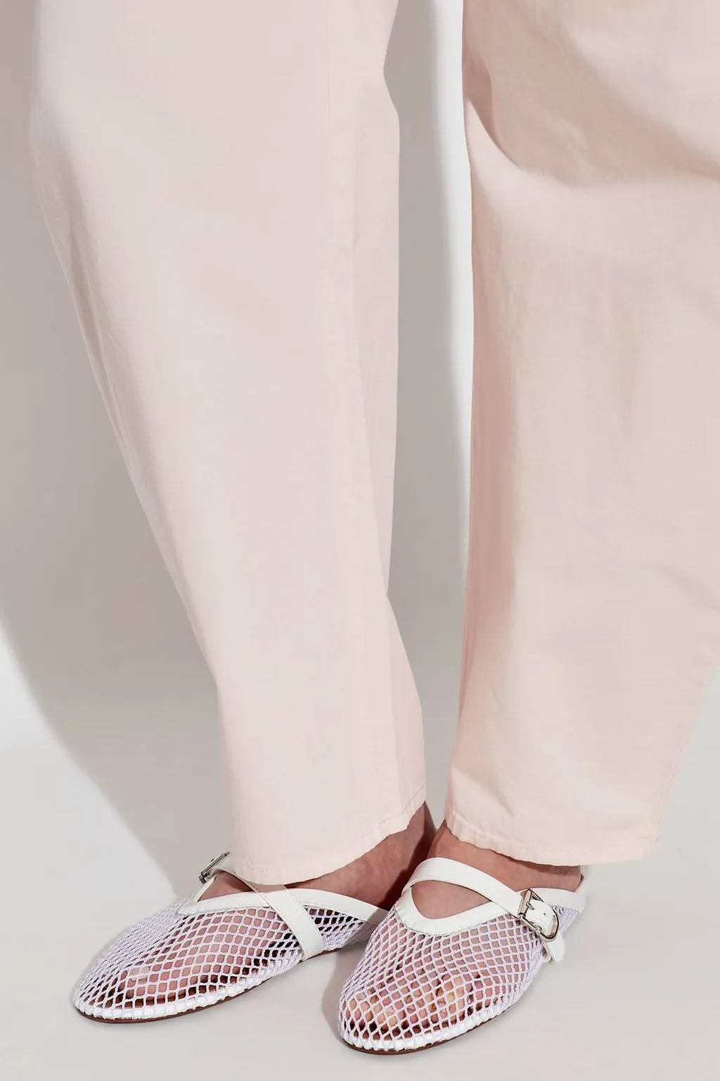 AlaÏA Fishnet Flat Mules