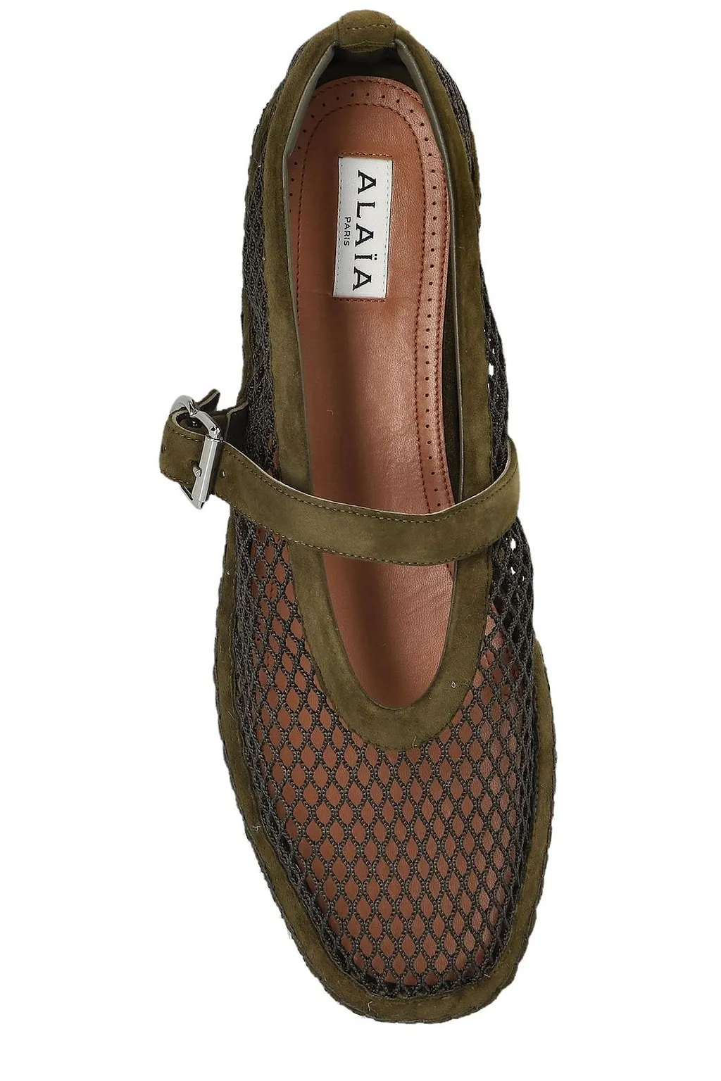 AlaÏA Mesh Buckle-Fastening Espadrilles