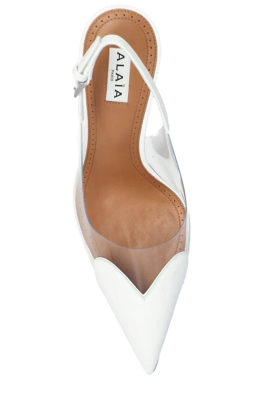 AlaÏA Le Coeur Pointed Toe Slingback Pumps