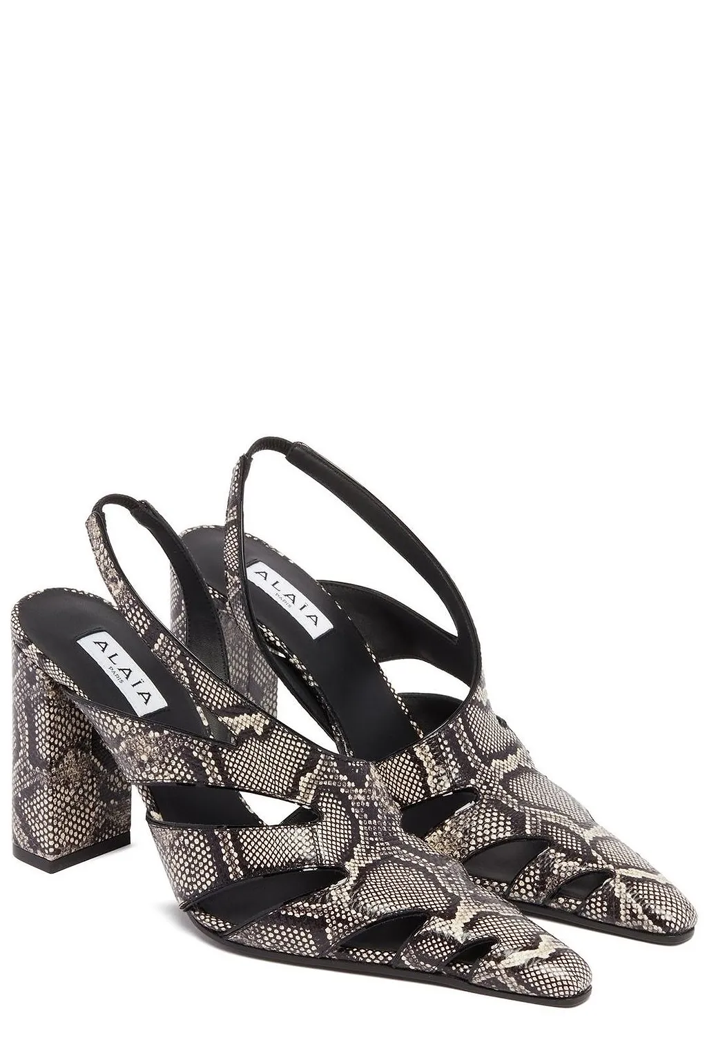 AlaÏA Printed Heeled Slingback Pumps