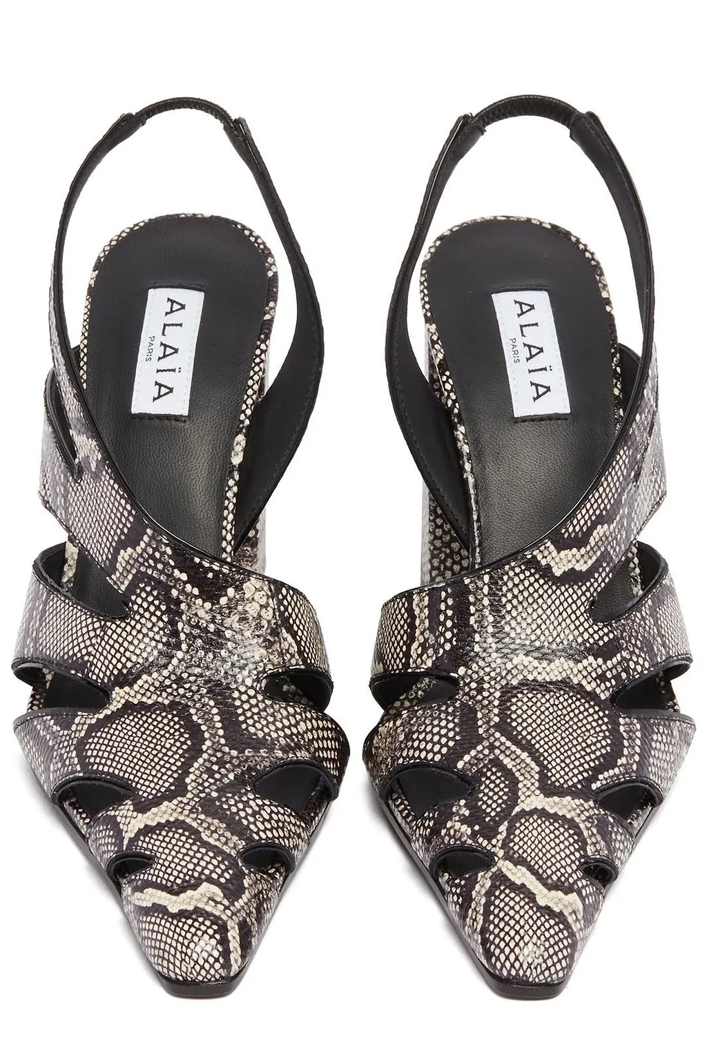 AlaÏA Printed Heeled Slingback Pumps