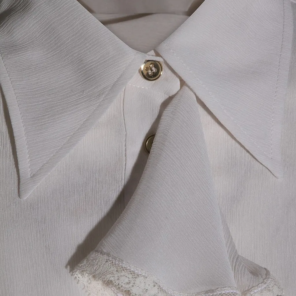 Alberta Ferretti Ruffled Lace Shirt