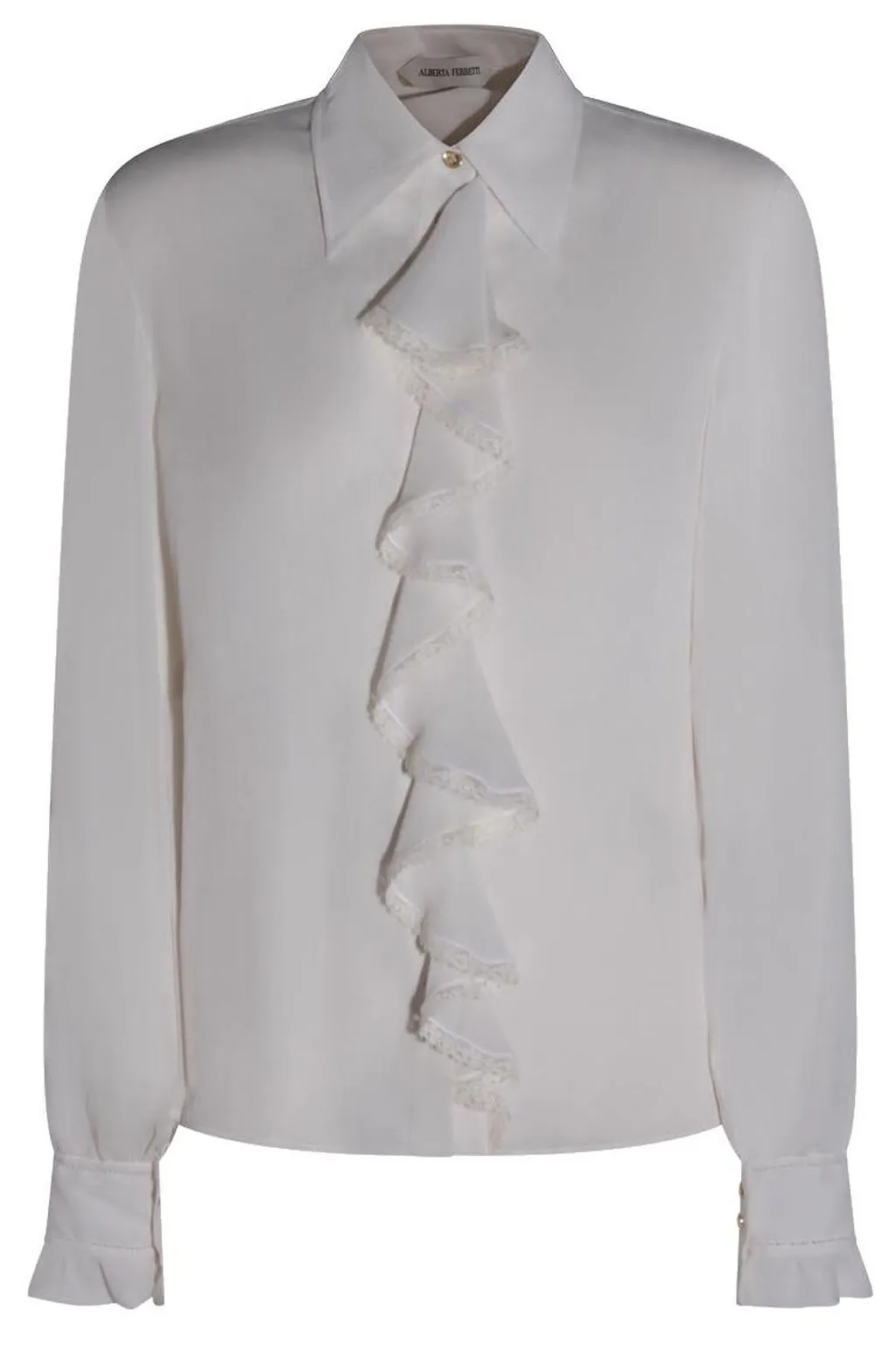 Alberta Ferretti Ruffled Lace Shirt