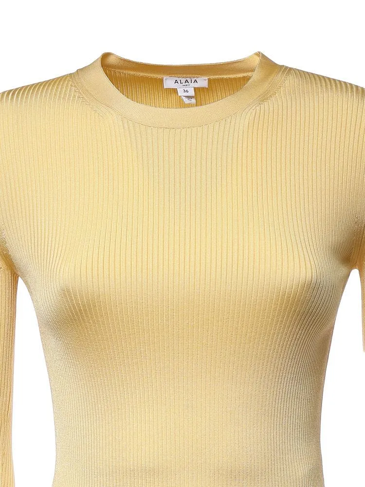 AlaÏA Ribbed Knit Top