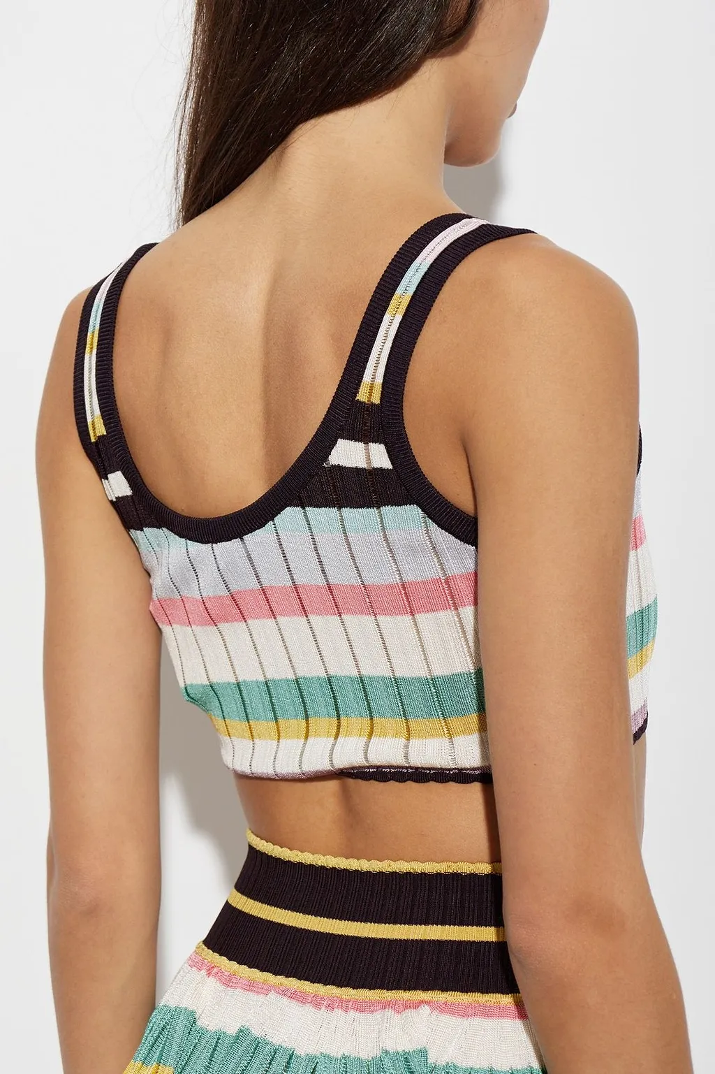 AlaÏA Ribbed Striped Knitted Top