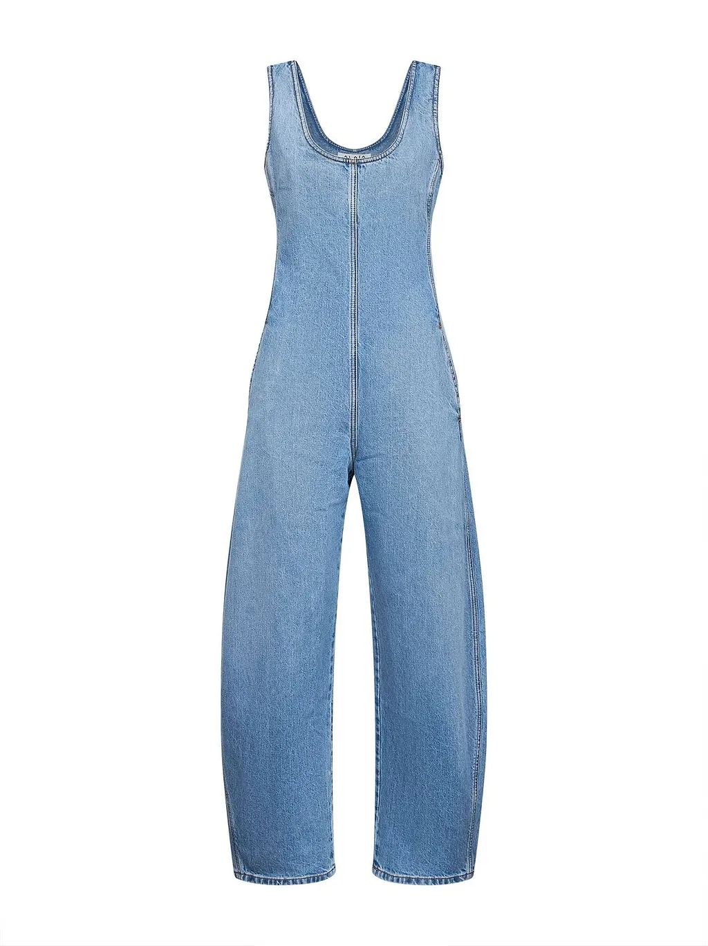 AlaÏA Round Denim Jumpsuit