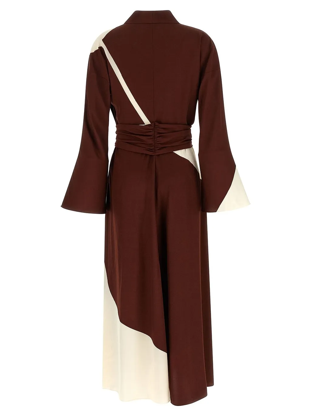 Alberta Ferretti Belted V-Neck Dress
