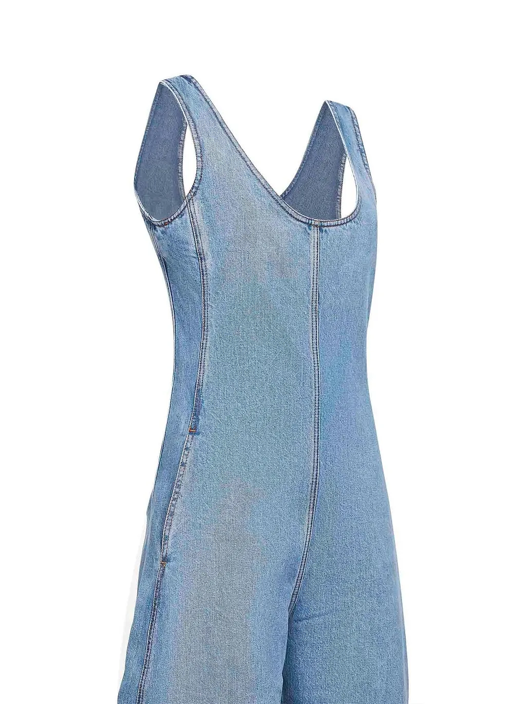 AlaÏA Round Denim Jumpsuit