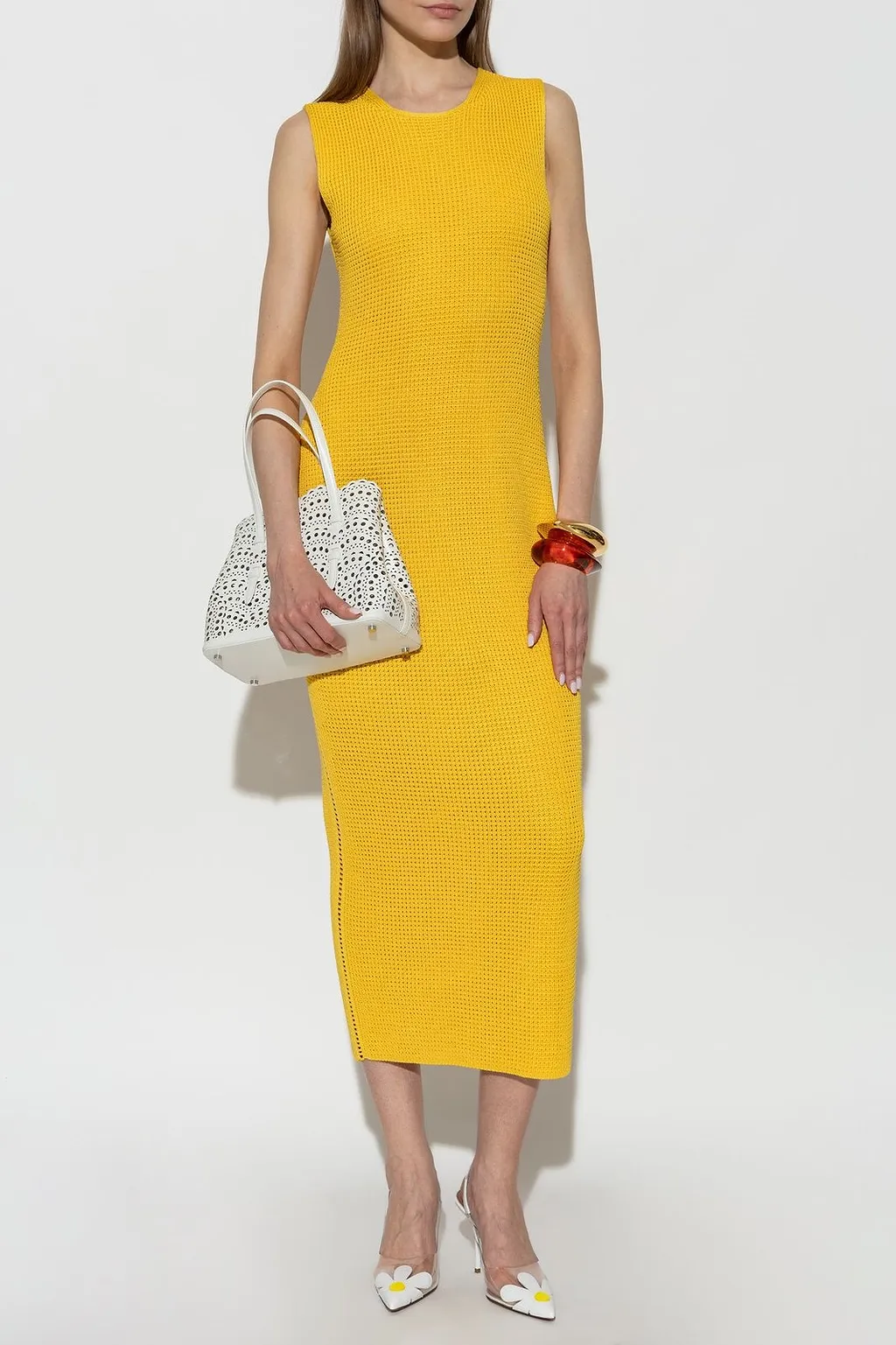 AlaÏA Ribbed Sleeveless Knitted Dress