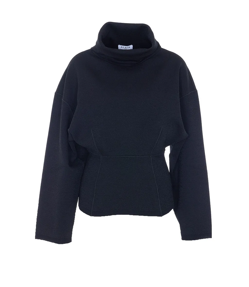 AlaÏA Roll-Neck Drop Shoulder Jumper