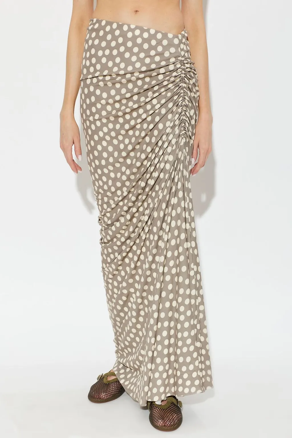 AlaÏA Polka Dots Gathered Skirt